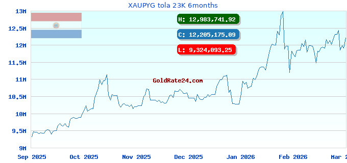 XAUPYG tola 23K 6months