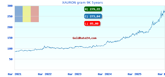 XAURON gram 9K 5years