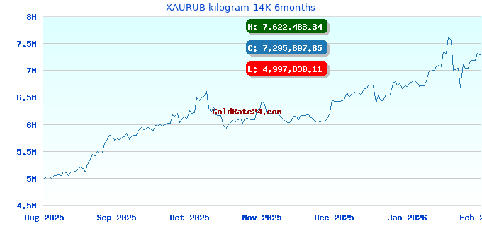 XAURUB kilogram 14K 6months