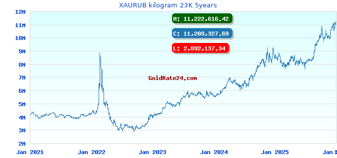 XAURUB kilogram 23K 5years