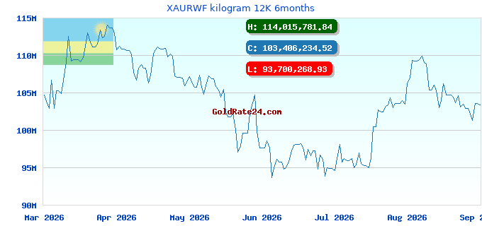 XAURWF kilogram 12K 6months