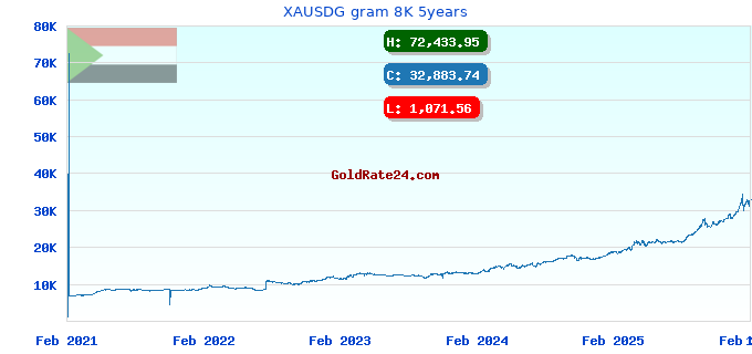 XAUSDG gram 8K 5years