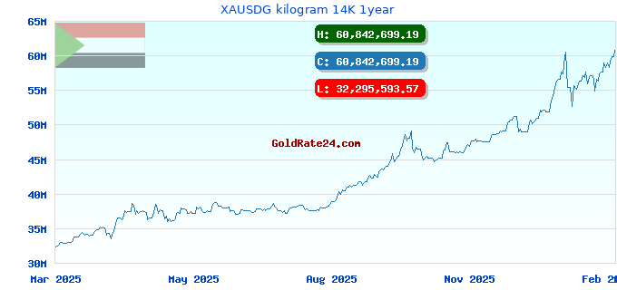 XAUSDG kilogram 14K 1year