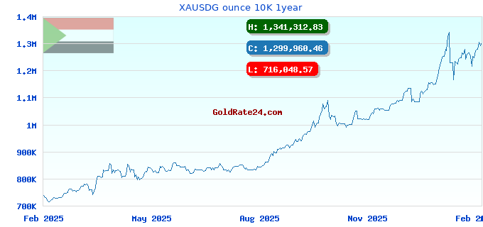 XAUSDG ounce 10K 1year