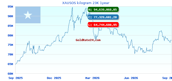 XAUSOS kilogram 23K 1year