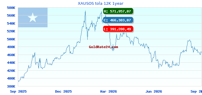 XAUSOS tola 12K 1year