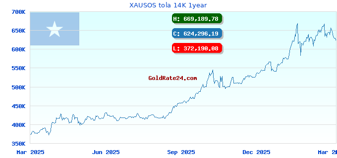 XAUSOS tola 14K 1year