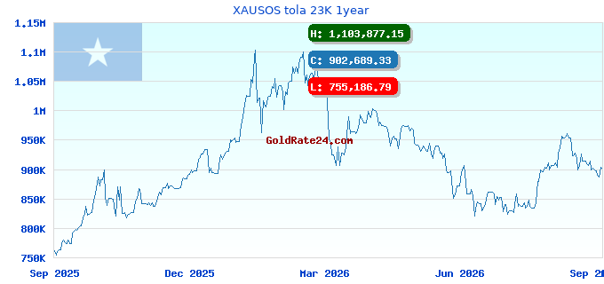 XAUSOS tola 23K 1year