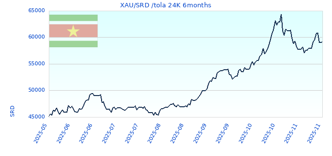 XAU/SRD /tola 24K 6months