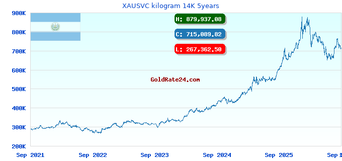 XAUSVC kilogram 14K 5years
