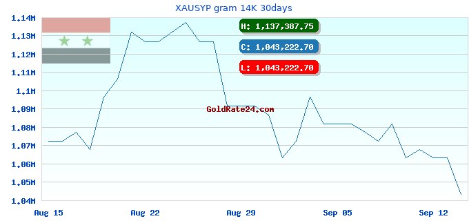 XAUSYP gram 14K 30days