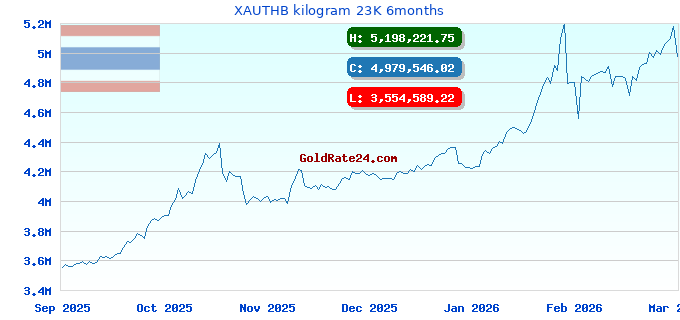 XAUTHB kilogram 23K 6months
