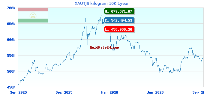 XAUTJS kilogram 10K 1year