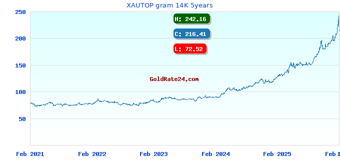 XAUTOP gram 14K 5years