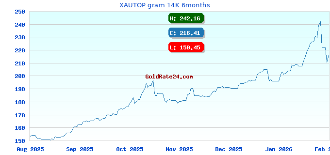 XAUTOP gram 14K 6months