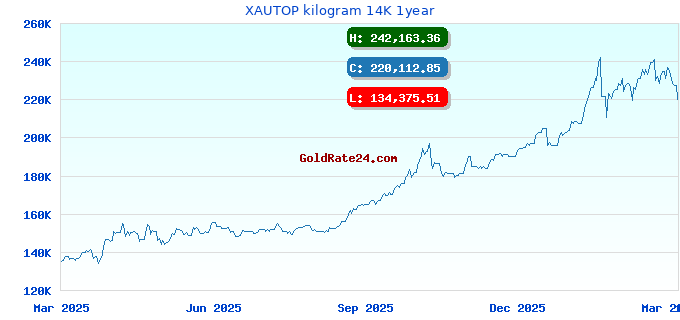 XAUTOP kilogram 14K 1year