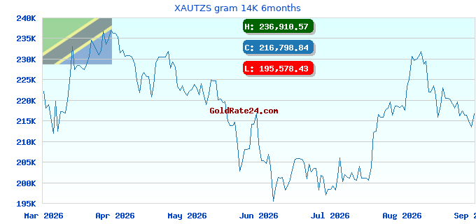 XAUTZS gram 14K 6months