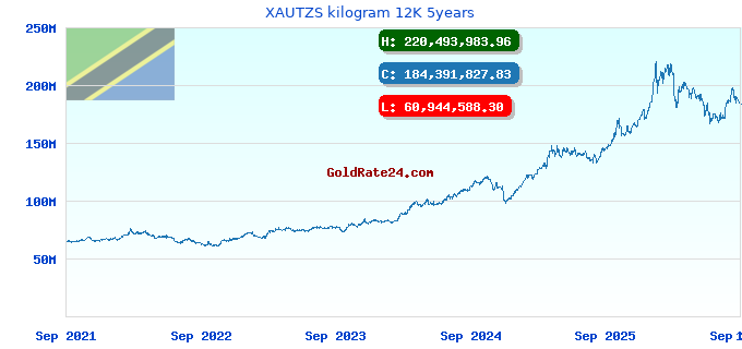 XAUTZS kilogram 12K 5years