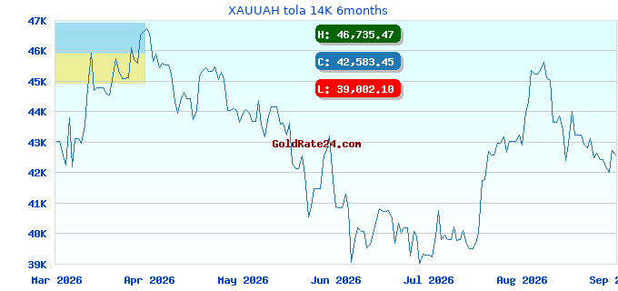 XAUUAH tola 14K 6months