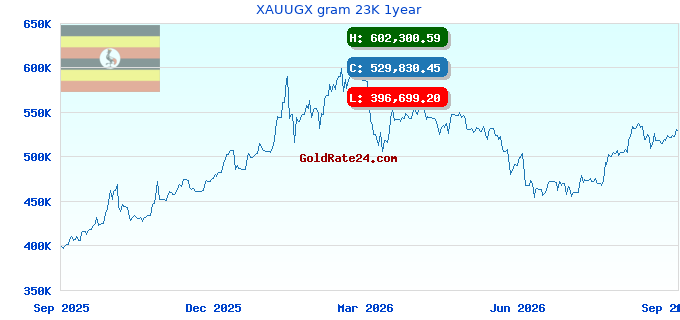 XAUUGX gram 23K 1year