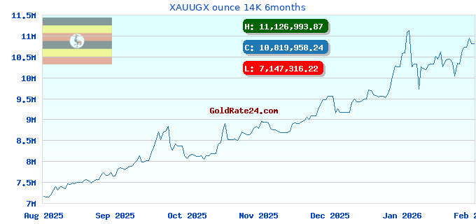 XAUUGX ounce 14K 6months