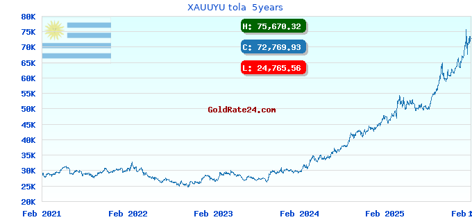 XAUUYU tola 5years