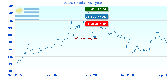 XAUUYU tola 14K 1year