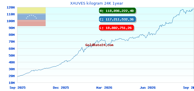 XAUVES kilogram 24K 1year