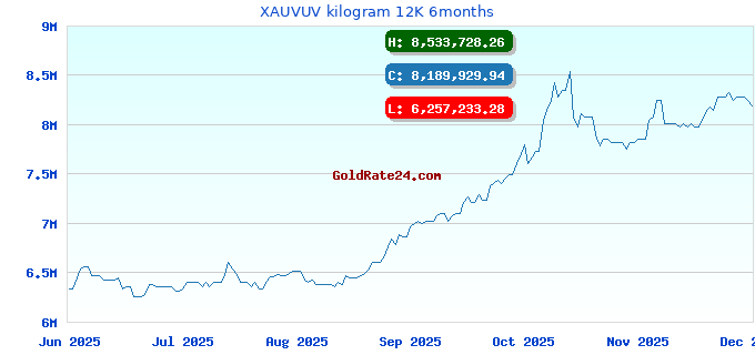 XAUVUV kilogram 12K 6months