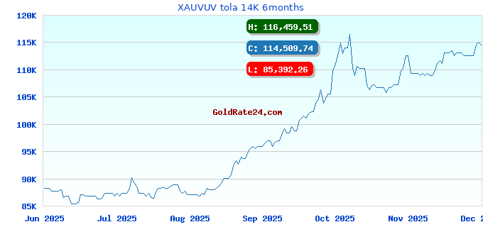 XAUVUV tola 14K 6months