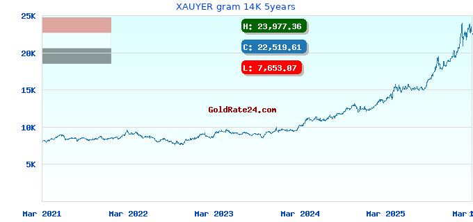 XAUYER gram 14K 5years