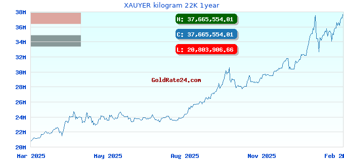 XAUYER kilogram 22K 1year