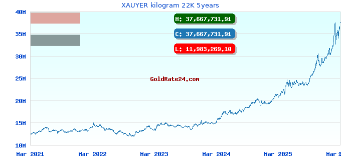 XAUYER kilogram 22K 5years