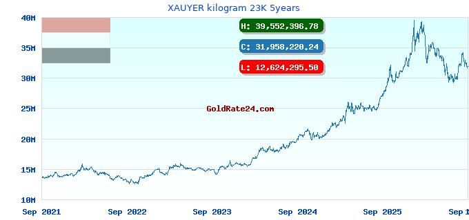 XAUYER kilogram 23K 5years
