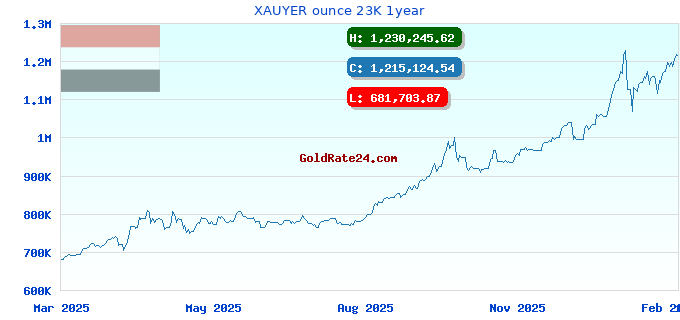 XAUYER ounce 23K 1year